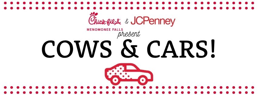 Cows & Cars Car Show event at Chick-fil-A & JCPenney in Menomonee Falls, WI on August 20, 2026