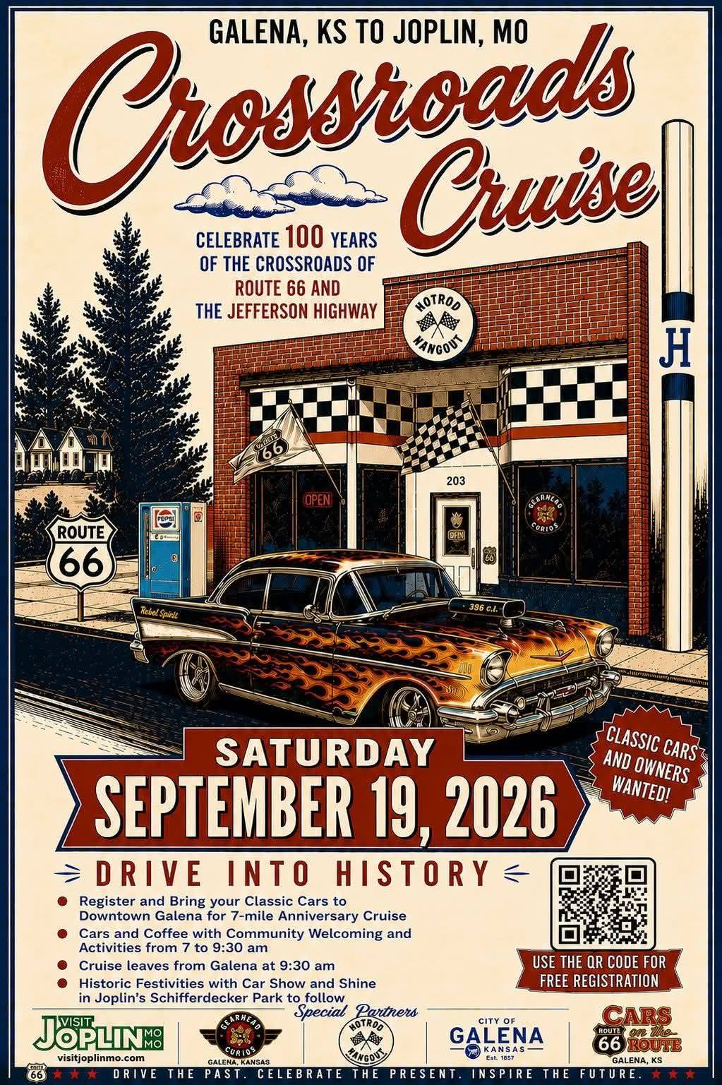 Crossroads Cruise event at Downtown Galena in Galena, KS on September 19, 2026