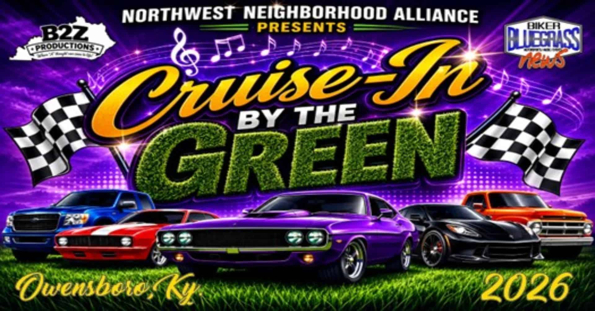Cruise-In by the Green event at 2nd Street from Frederica St. to Locust St. in Owensboro, KY on September 5, 2026