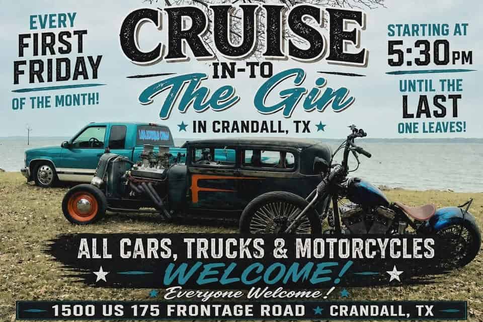 Cruise into the Gin event at Cotton Gin Crandall in Crandall, TX on September 4, 2026