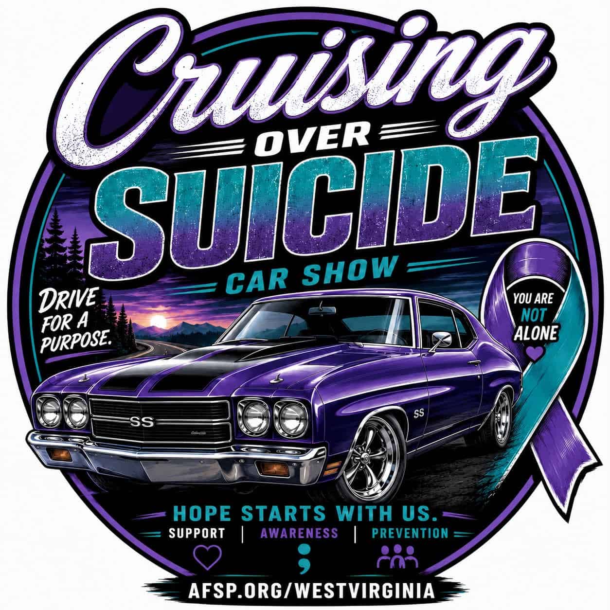 Cruising Over Suicide Car Show event at Tractor Supply Co. in Beckley, WV on August 15, 2026