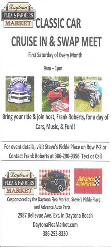 Daytona Flea & Farmers Market Classic Car Cruise in & Swap Meet