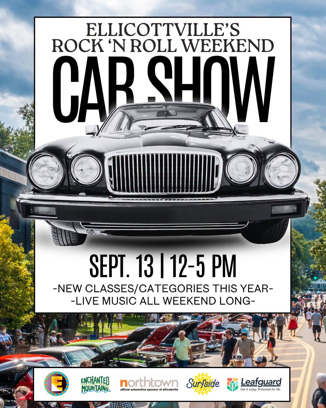 Ellicottville's Rock 'n Roll Weekend Car Show event at Downtown Ellicottville in Ellicottville, NY on September 13, 2026