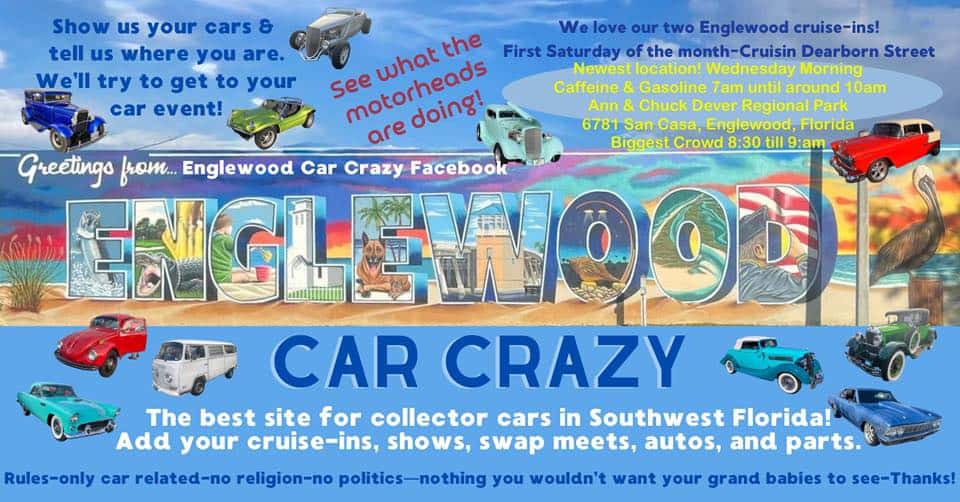 Englewood Car Crazy Caffeine & Gasoline event at Ann & Chuck Dever Regional Park in Englewood, FL on August 12, 2026
