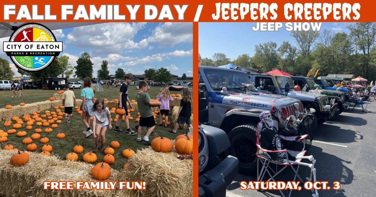 Fall Family Day / Jeepers Creepers Jeep Show event at Seven Mile Park in Eaton, OH on October 3, 2026