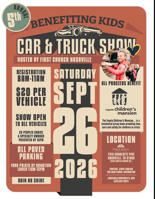 First Church Nashville 5th Annual Car & Truck Show car show in Nashville, TN