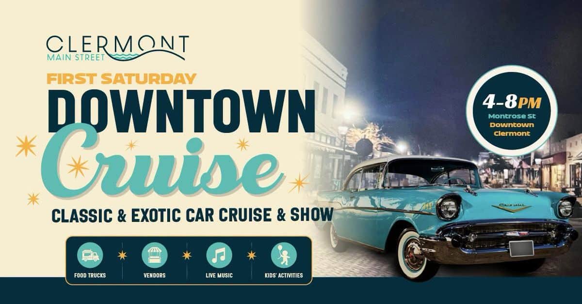 First Saturday Downtown Cruise event at Downtown Clermont in Clermont, FL on September 5, 2026