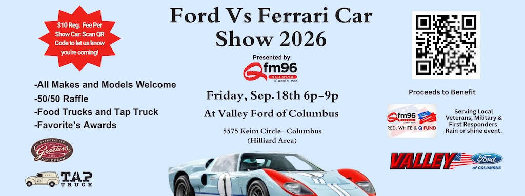 Ford Vs Ferrari Car Show 2026 event at Valley Ford of Columbus in Columbus, OH on September 18, 2026