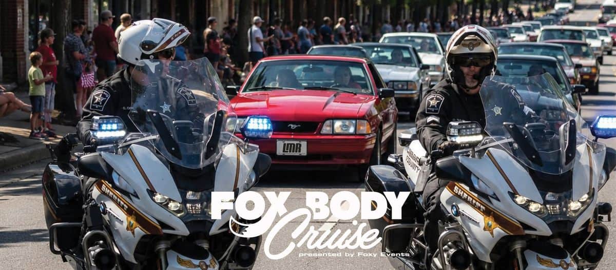 Foxy Events Fox Body Cruise event at Downtown Kannapolis in Kannapolis, NC on August 29, 2026
