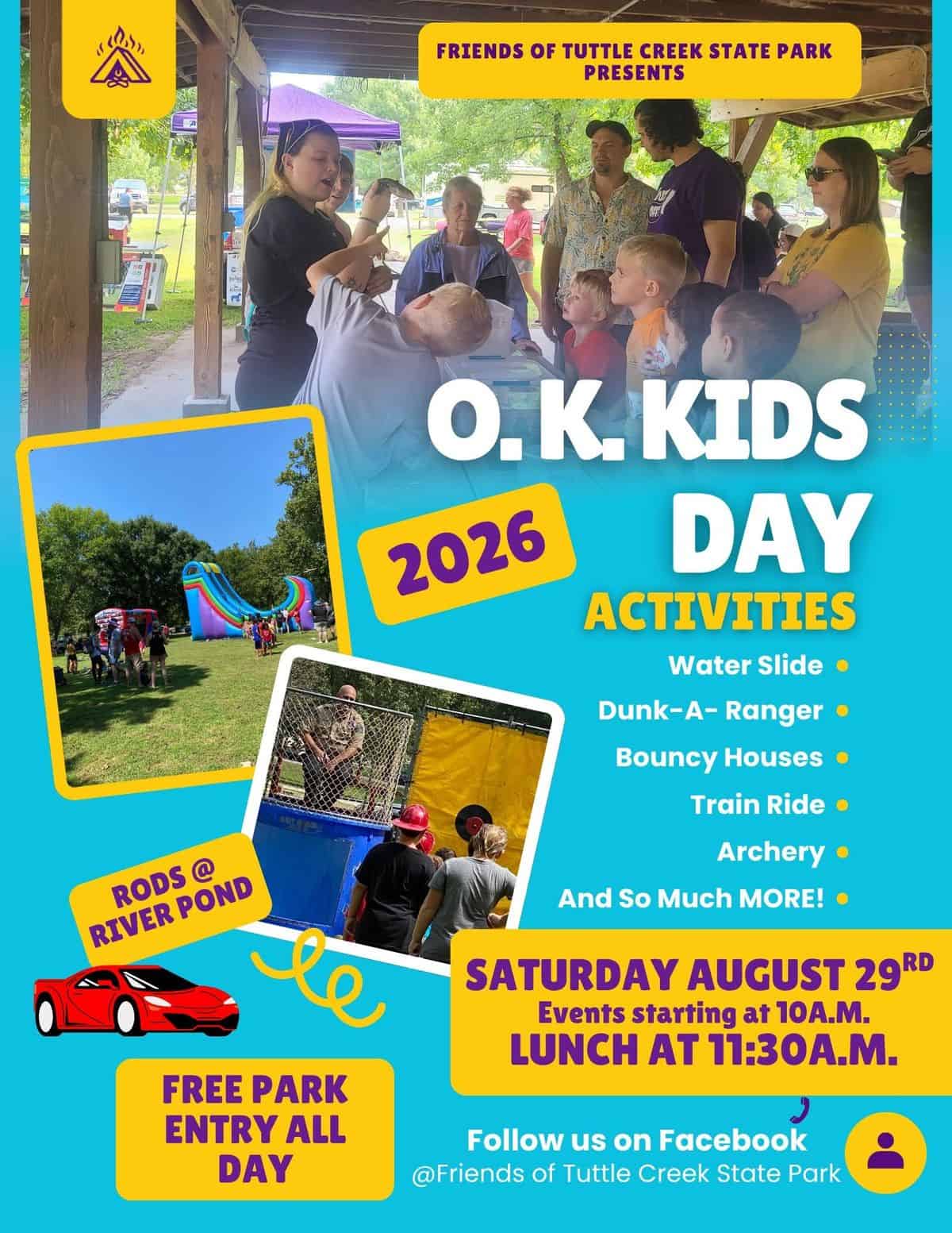Friends of Tuttle Creek State Park O.K. Kids Day event at River Pond in Manhattan, KS on August 29, 2026