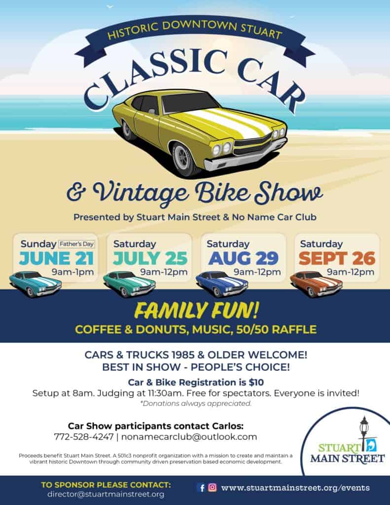 Historic Downtown Stuart Classic Car & Vintage Bike Show