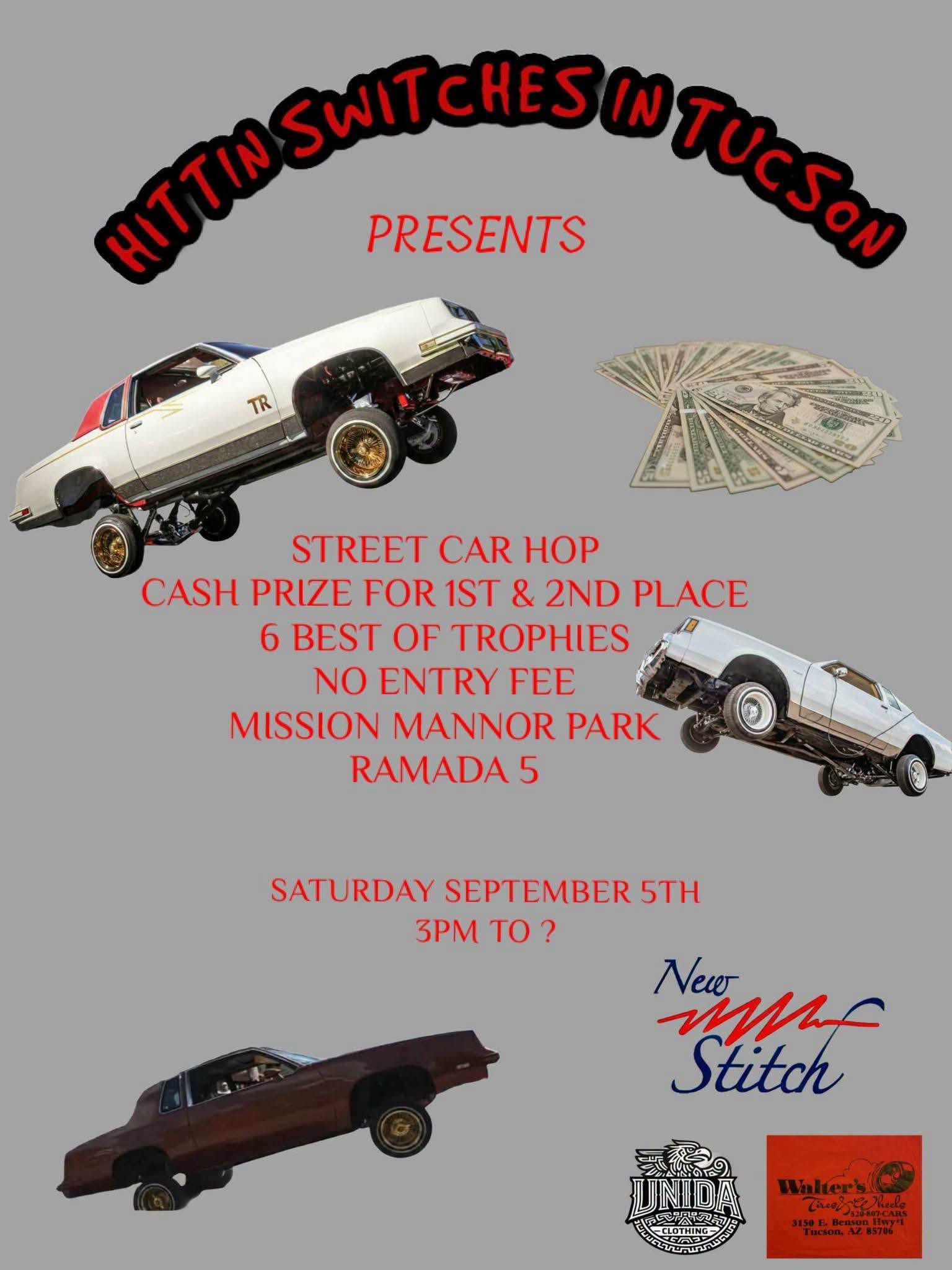 Hittin Switches in Tucson Street Car Hop event at Mission Mannor Park in Tucson, AZ on September 5, 2026