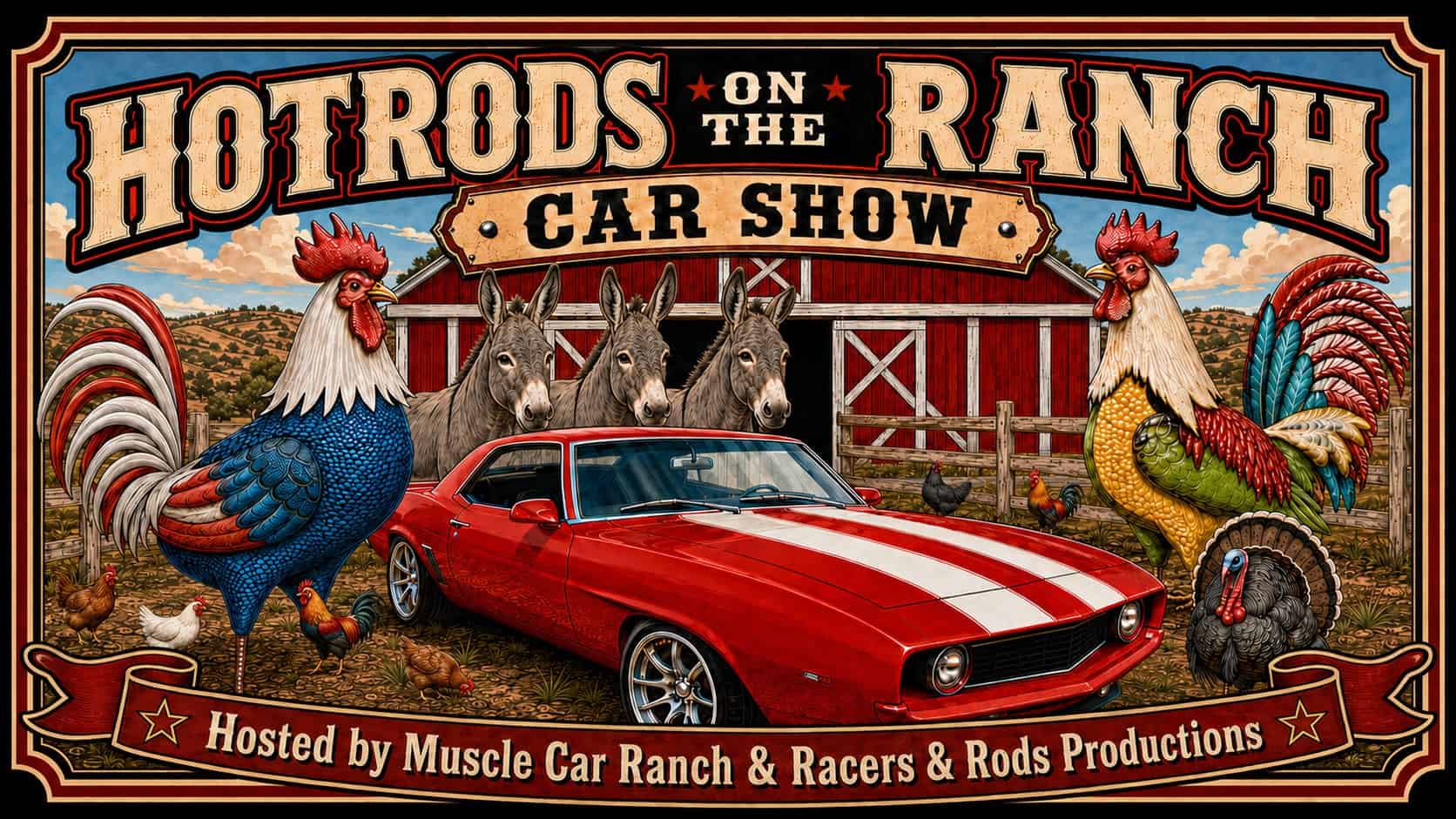 Hotrods on the Ranch Car Show event at Muscle Car Ranch in Bradenton, FL on November 14, 2026
