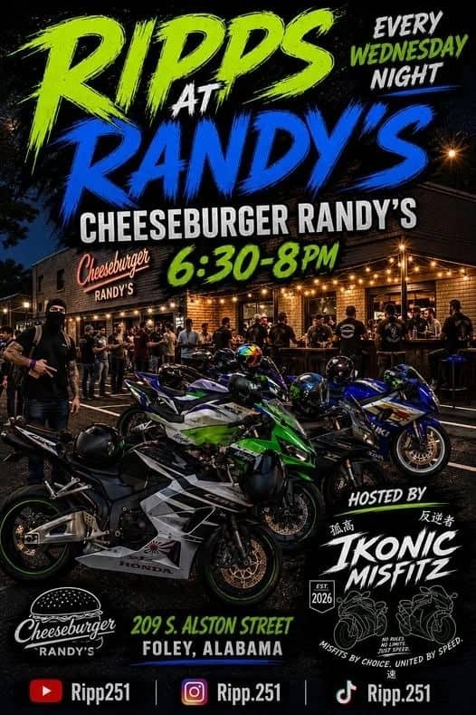 Ikonic Misfitz Ripps at Randy's event at Cheeseburger Randy's in Foley, AL on August 19, 2026