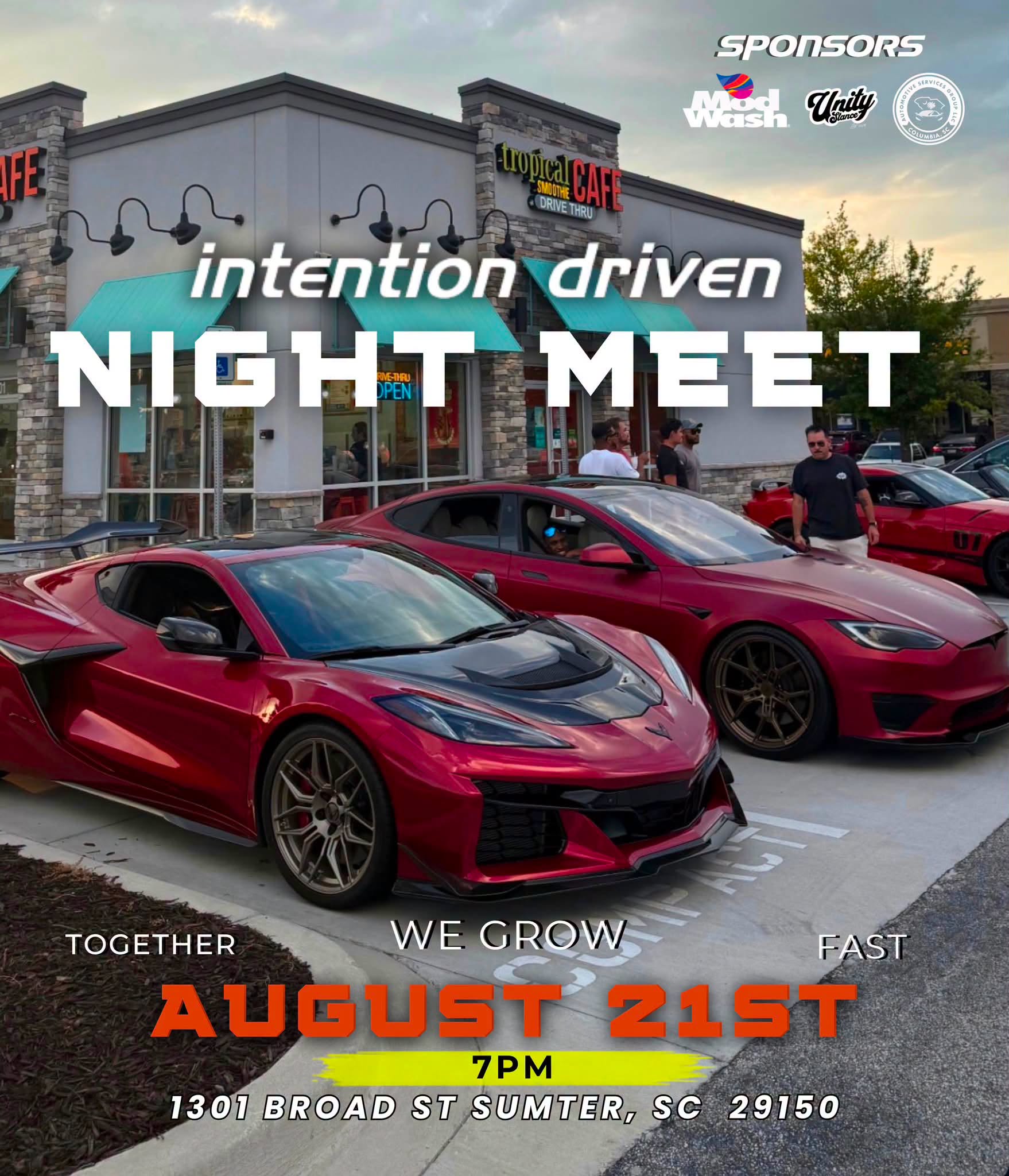 Intention Driven Night Meet event at Tropical Smoothie Cafe in Sumter, SC on August 21, 2026