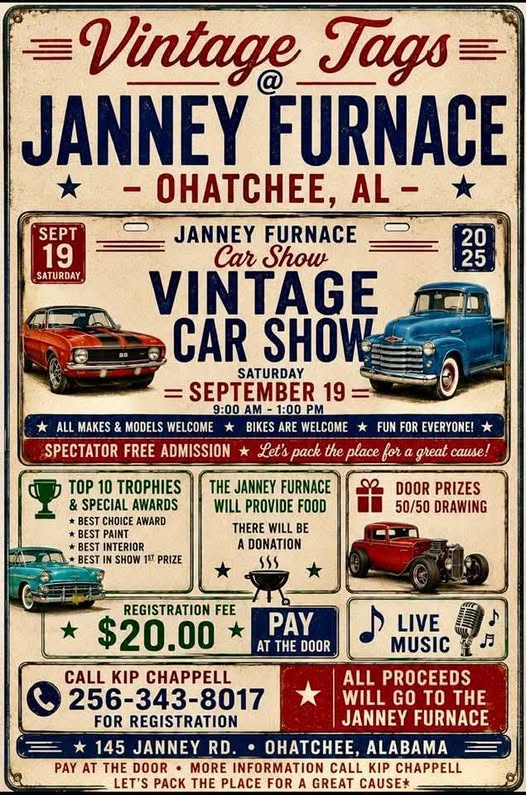 Janney Furnace Vintage Car Show car show in Ohatchee, AL