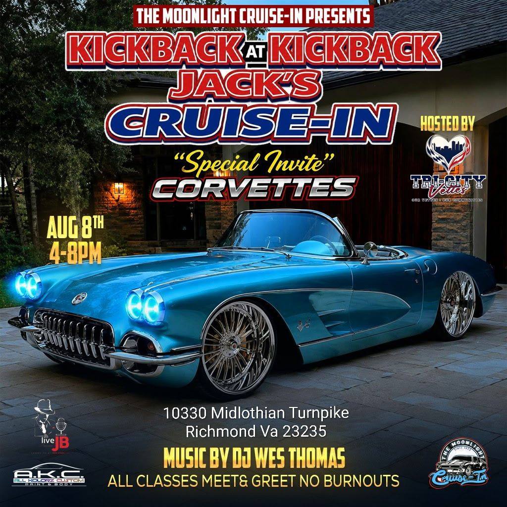 Kickback at Kickback Jack's Cruise-In event at Kickback Jack's in Richmond, VA on August 8, 2026