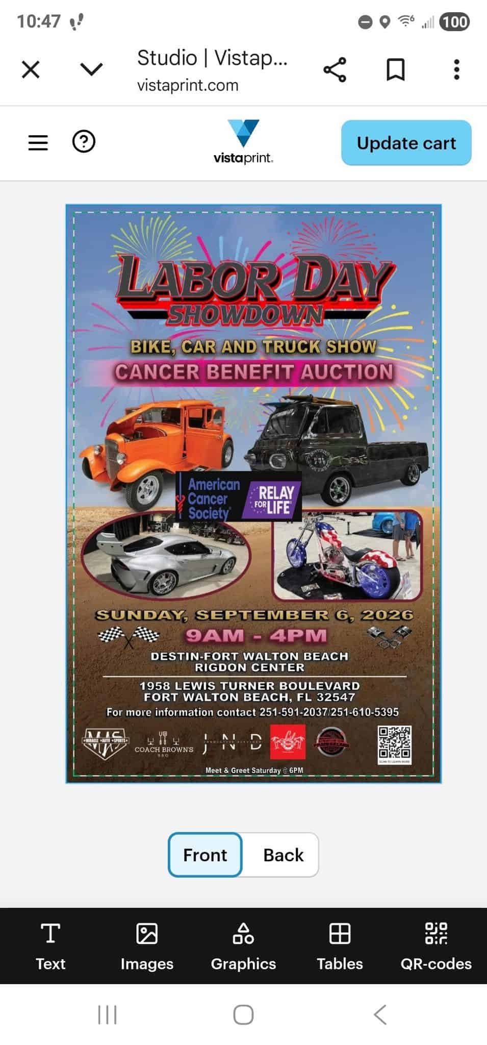 Labor Day Showdown event at Rigdon Center in Fort Walton Beach, FL on September 6, 2026
