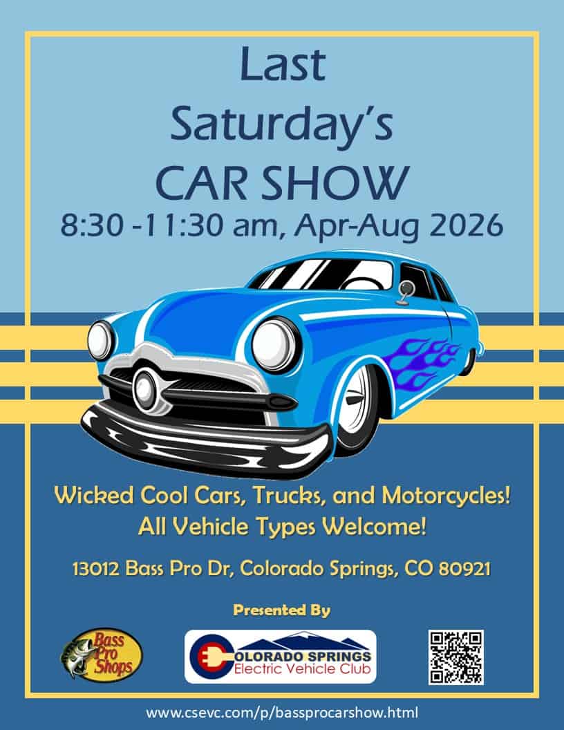 Last Saturday's Car Show event at Bass Pro Shops in Colorado Springs, CO on August 30, 2026