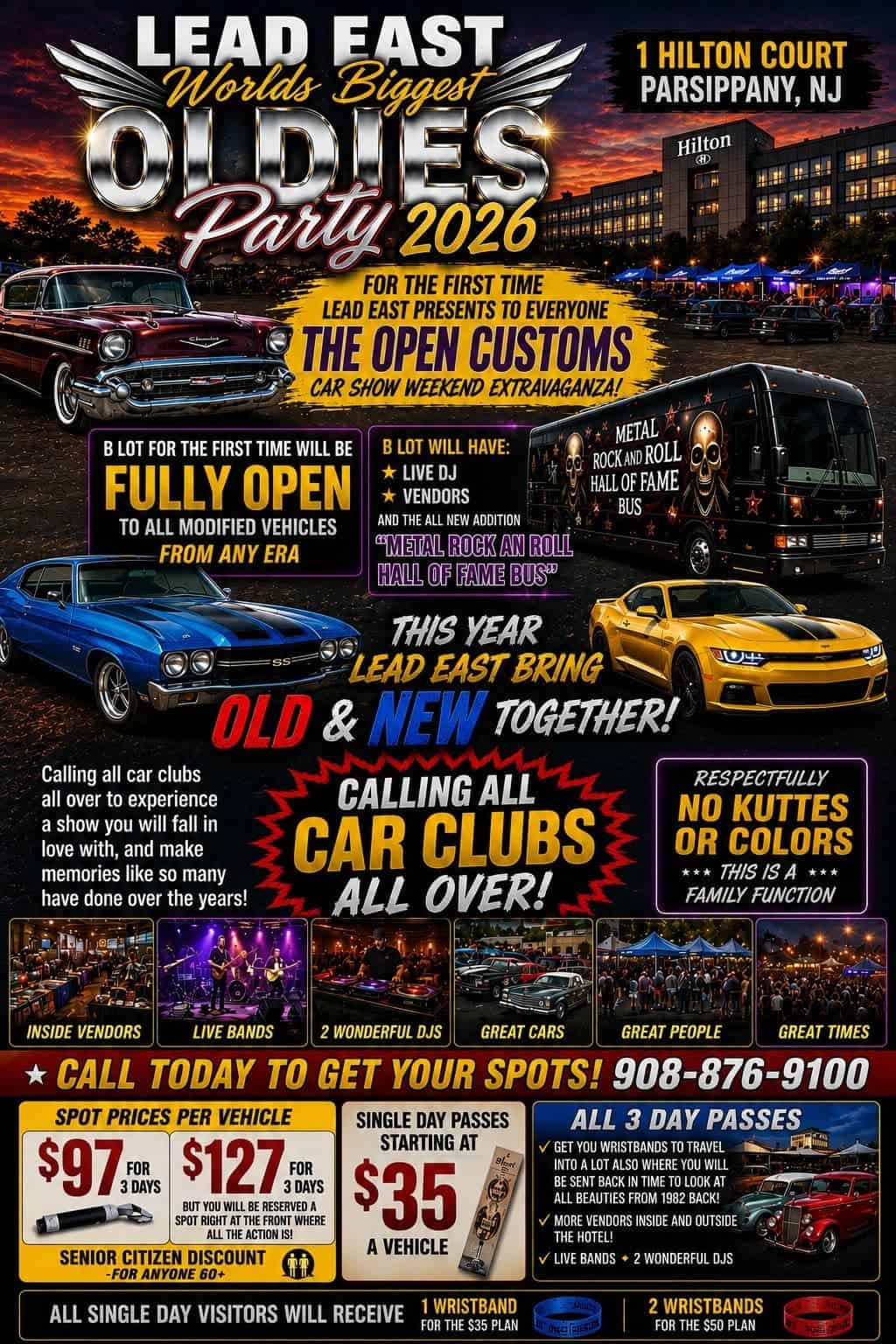 Lead East Worlds Biggest Oldies Party event at Hilton in Parsippany, NJ on September 4, 2026