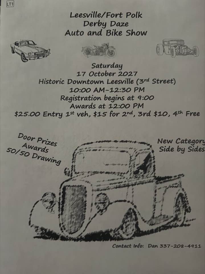 Leesville/Fort Polk Derby Daze Auto and Bike Show car show in Leesville, LA