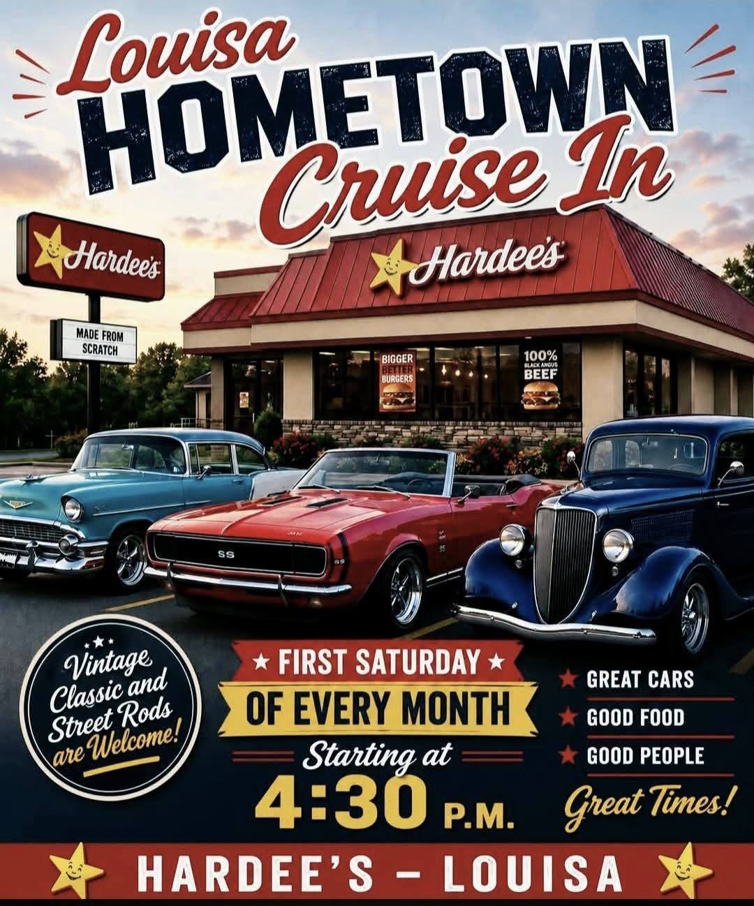 Louisa Hometown Cruise in event at Hardee's in Louisa, VA on September 5, 2026