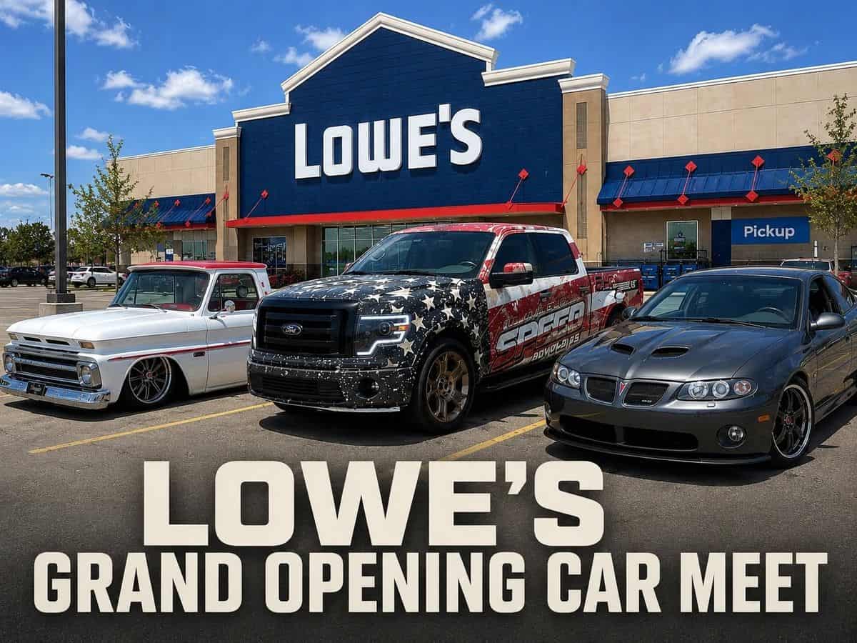 Lowe's Grand Opening Car Meet event at Lowe's Home Improvement in Katy, TX on September 5, 2026