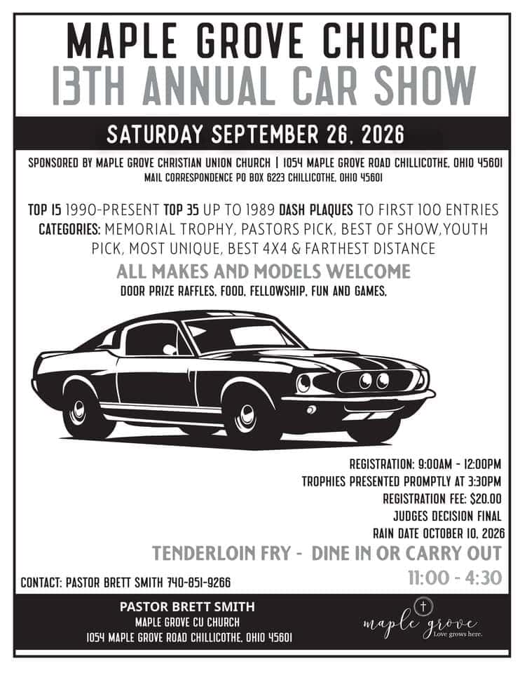 Maple Grove Church 13th Annual Car Show car show in Chillicothe, OH