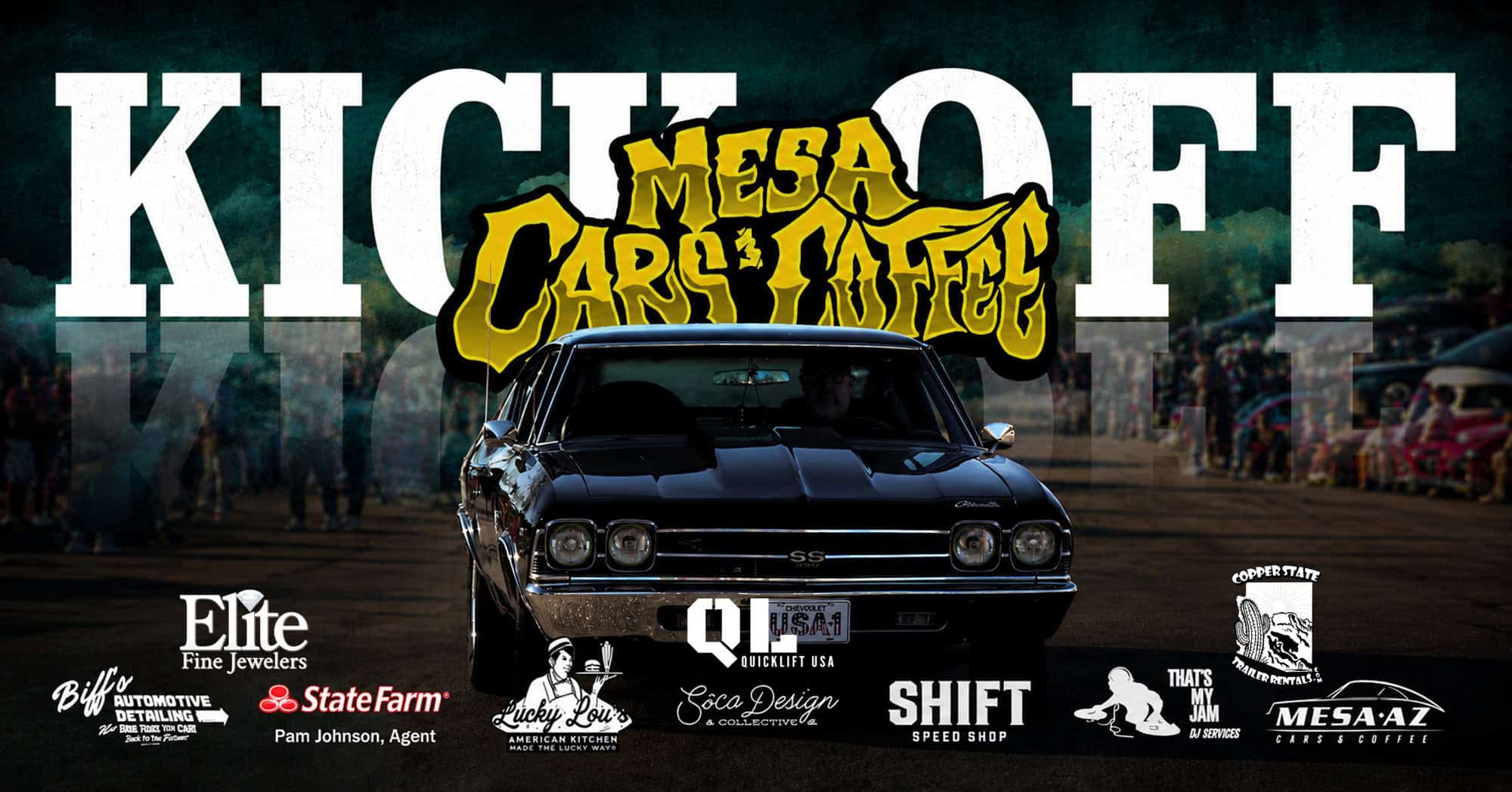 Mesa Cars & Coffee - 2026-27 Season Kickoff event at Village Square at Dana Park in Mesa, AZ on September 19, 2026