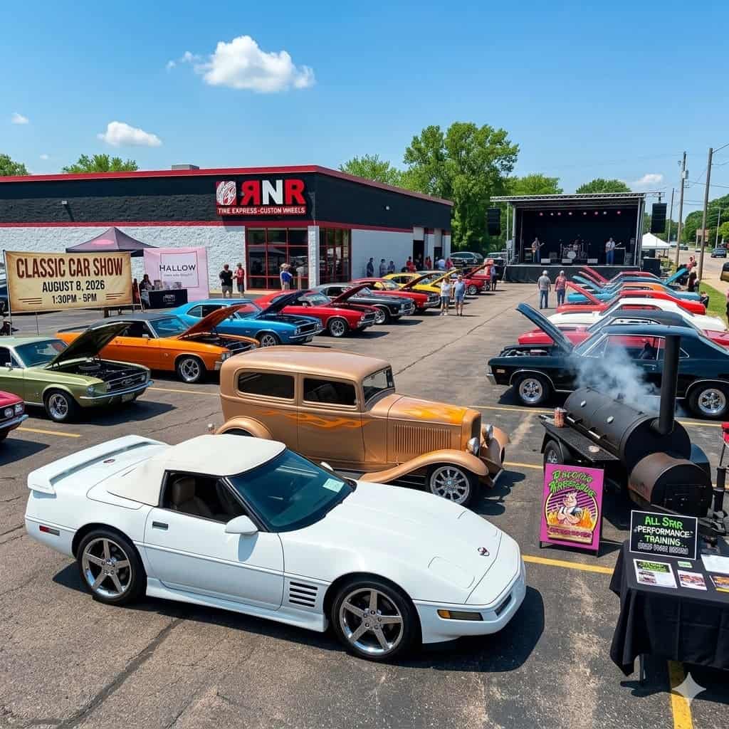 Neighborhood Nostalgia Show event at RNR Tire Express in Erlanger, KY on August 8, 2026