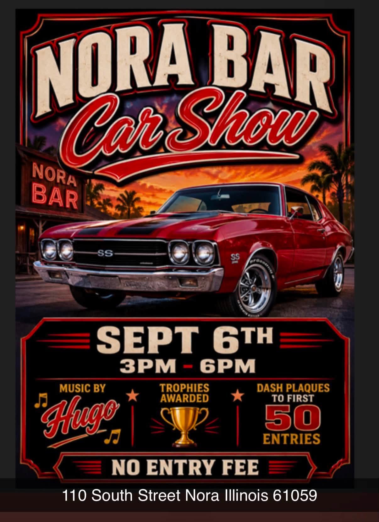 Nora Bar Car Show event at Nora Bar in Nora, IL on September 6, 2026