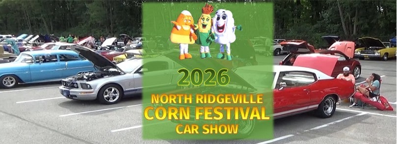 North Ridgeville Corn Festival Car Show event at North Ridgeville Old Town Hall Theatre in North Ridgeville, OH on August 8, 2026