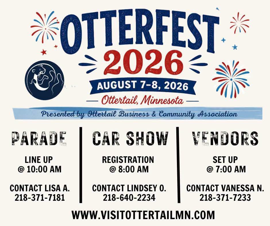Otterfest 2026 event at Ottertail Community Center in Ottertail, MN on August 7, 2026
