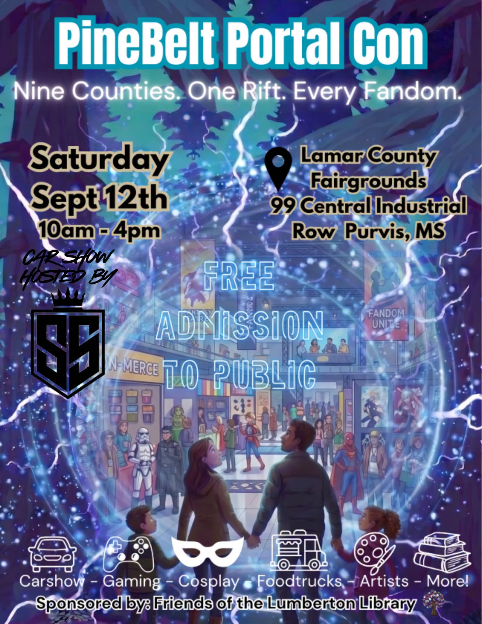 PineBelt Portal Con Car Show event at Lamar County Fairgrounds in Purvis, MS on September 12, 2026