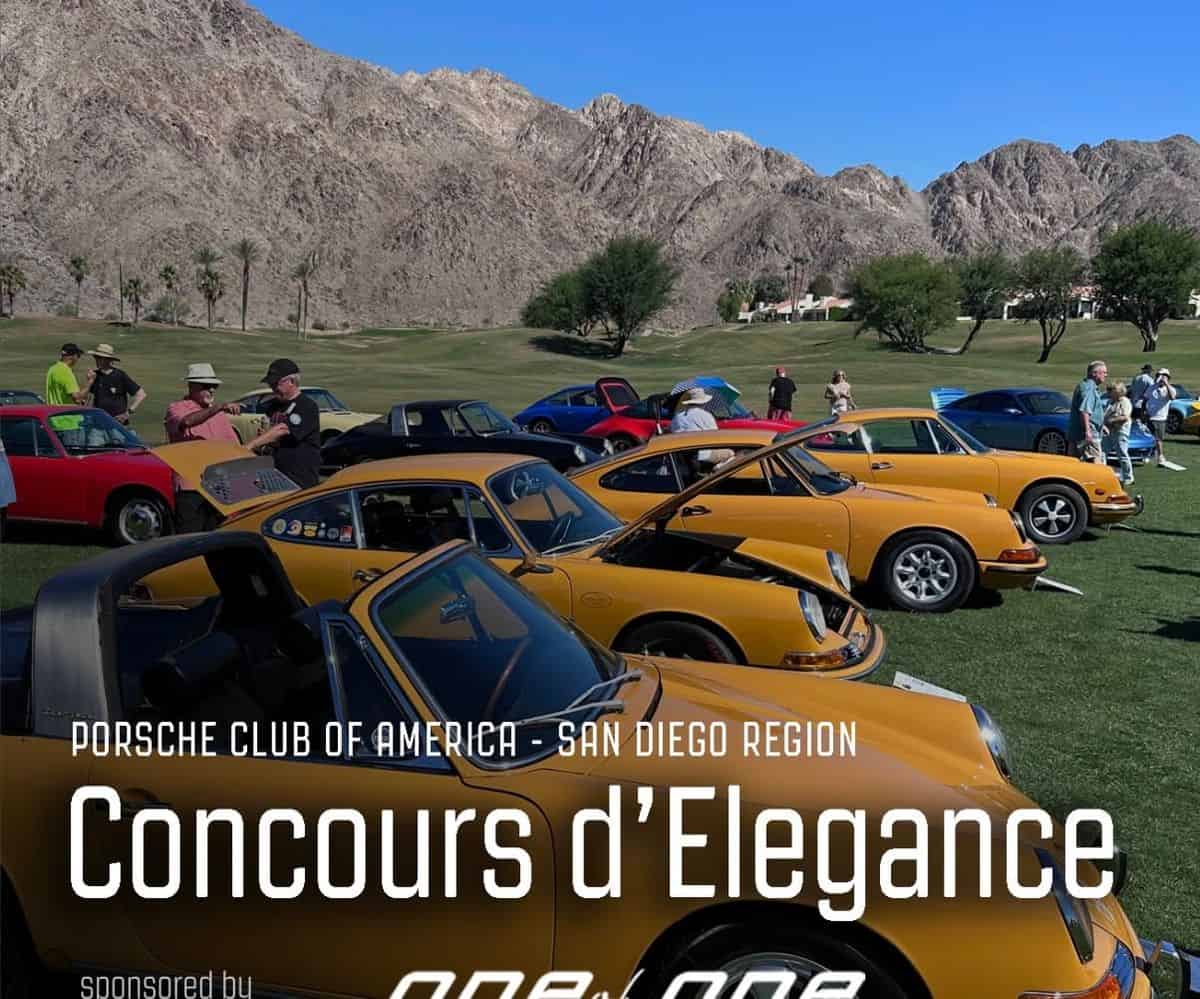Porsche Club of America San Diego Region Concours d'Elegance event at Frontwave Arena in Oceanside, CA on September 6, 2026