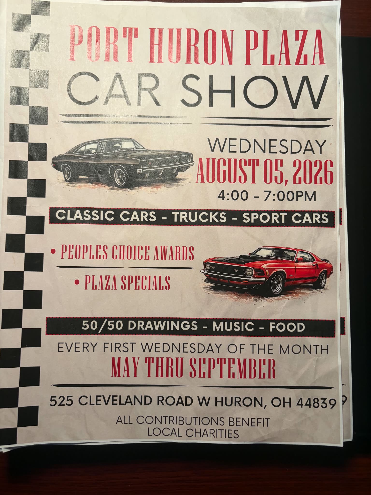 Port Huron Plaza Car Show event at Port Huron Plaza in Huron, OH on September 2, 2026