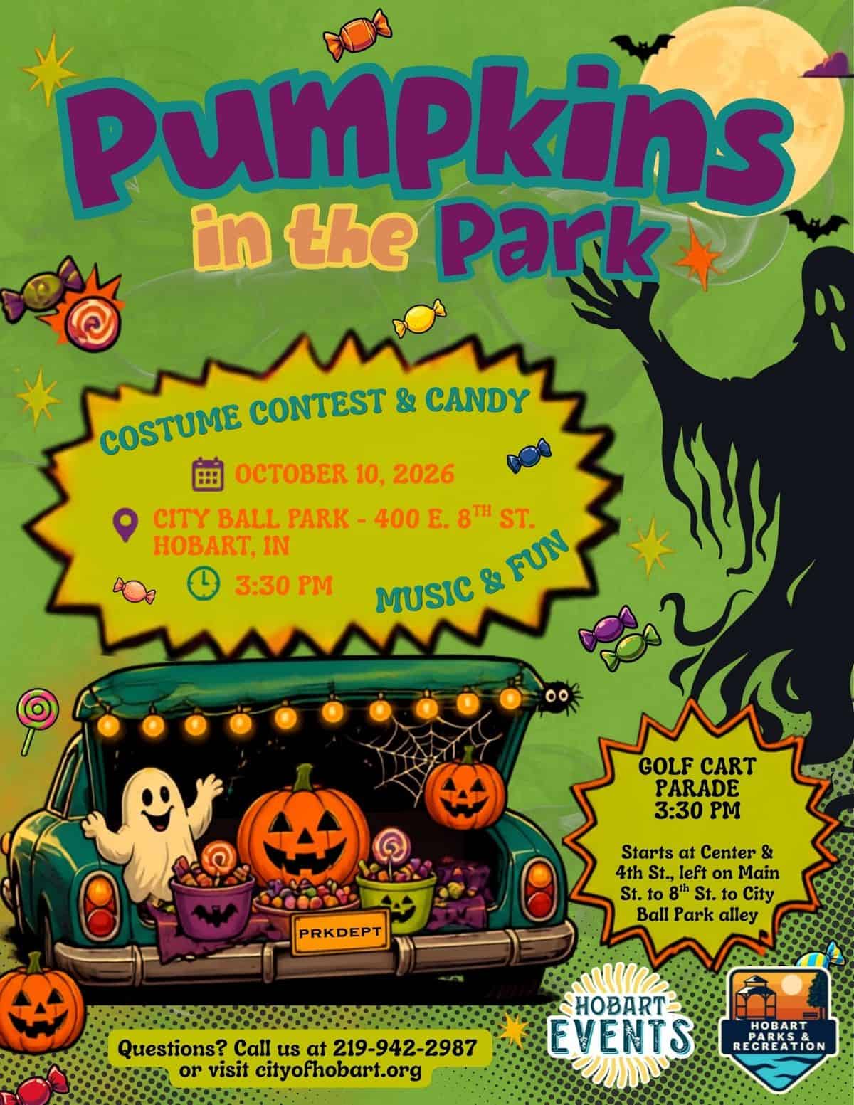 Pumpkins in the Park event at City Ball Park in Hobart, IN on October 10, 2026