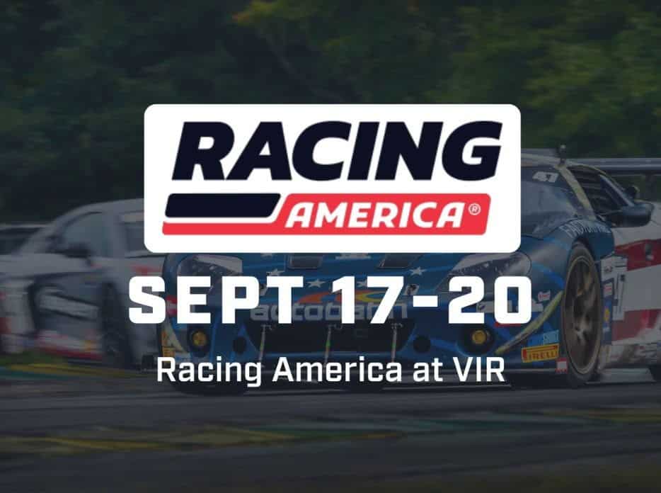 Racing America event at Virginia International Raceway in Alton, VA on September 17, 2026