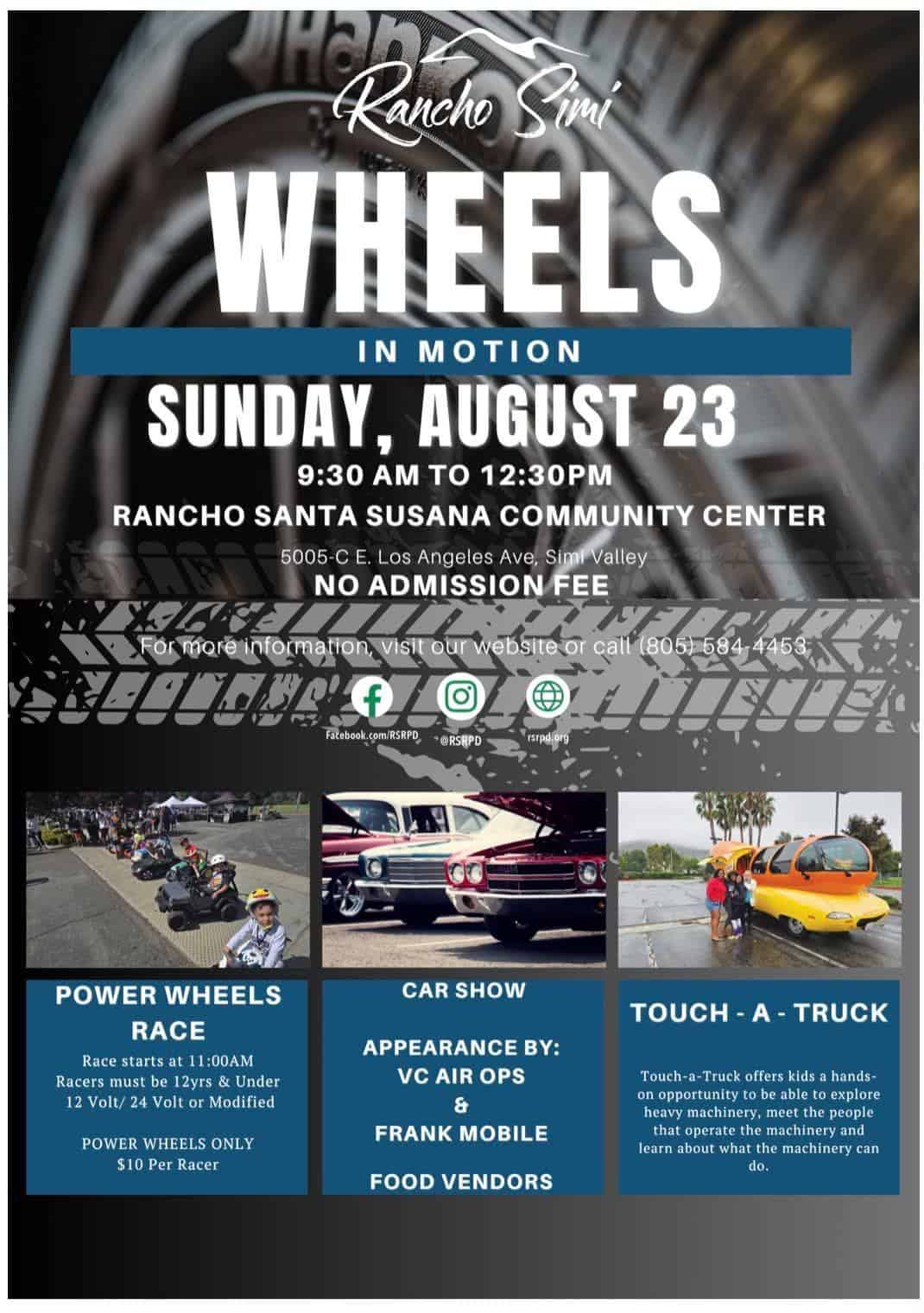 Rancho Simi Wheels in Motion event at Rancho Santa Susana Community Center in Simi Valley, CA on August 23, 2026