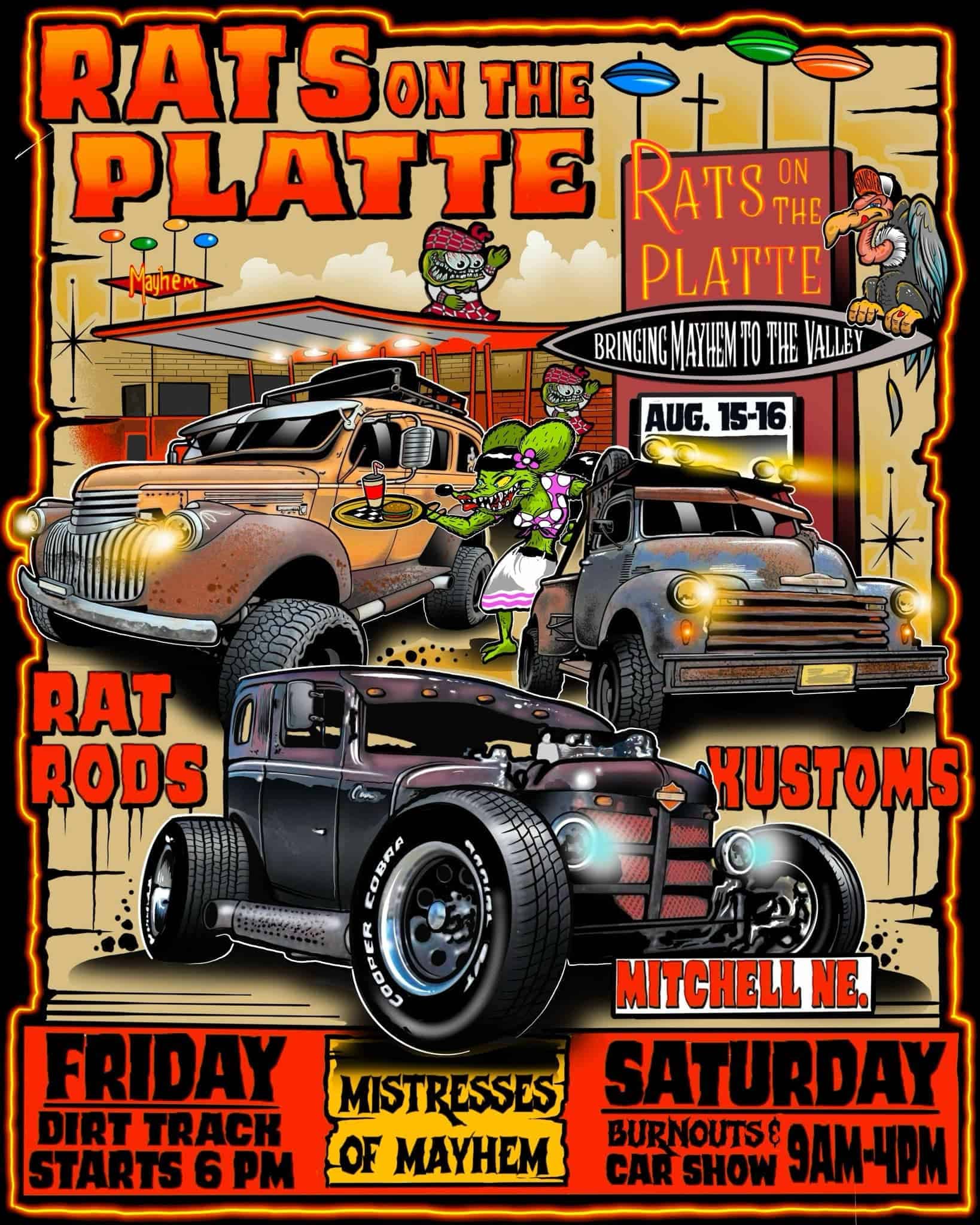 Rats on the Platte event at Scotts Bluff County Fairgrounds in Mitchell, NE on August 15, 2026