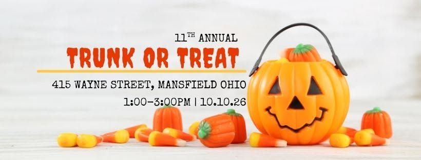 Richland Outreach Center 11th Annual Trunk or Treat event at 415 Wayne Street in Mansfield, OH on October 10, 2026
