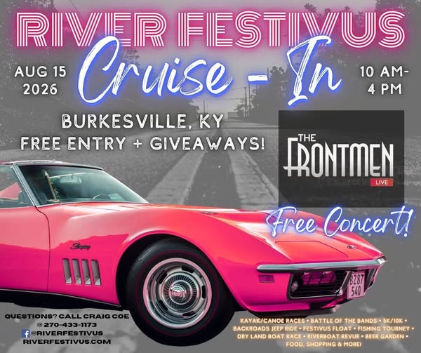 River Festivus Cruise-In event at Upper River Street in Burkesville, KY on August 15, 2026