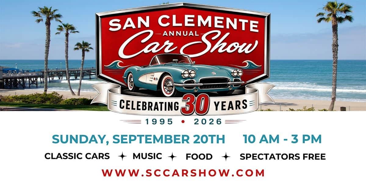 San Clemente Annual Car Show event at Historic Downtown San Clemente in San Clemente, CA on September 20, 2026