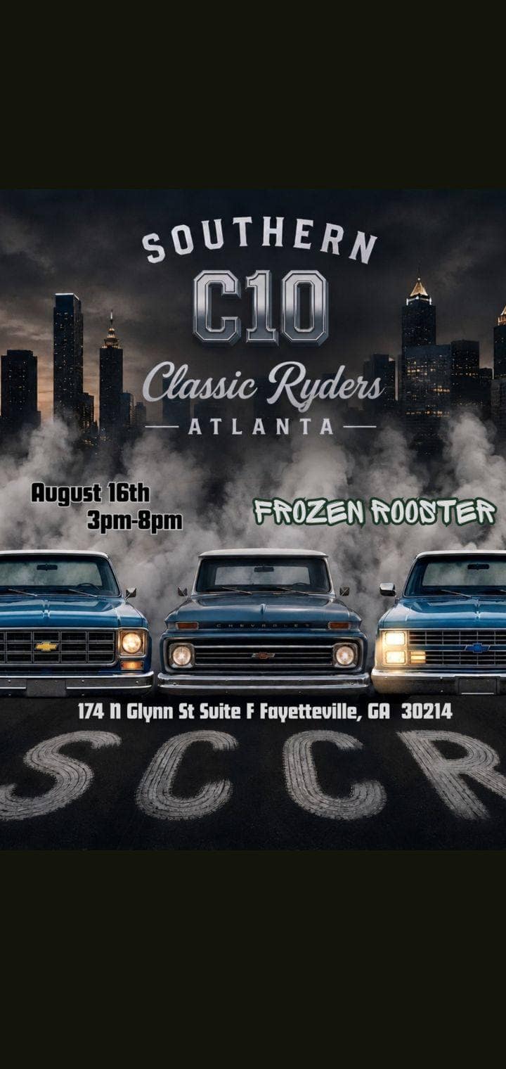 Southern C10 Classic Ryders Atlanta event at Frozen Rooster in Fayetteville, GA on August 15, 2026