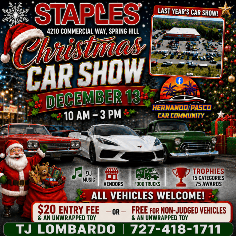 Staples Christmas Car Show car show in Spring Hill, FL
