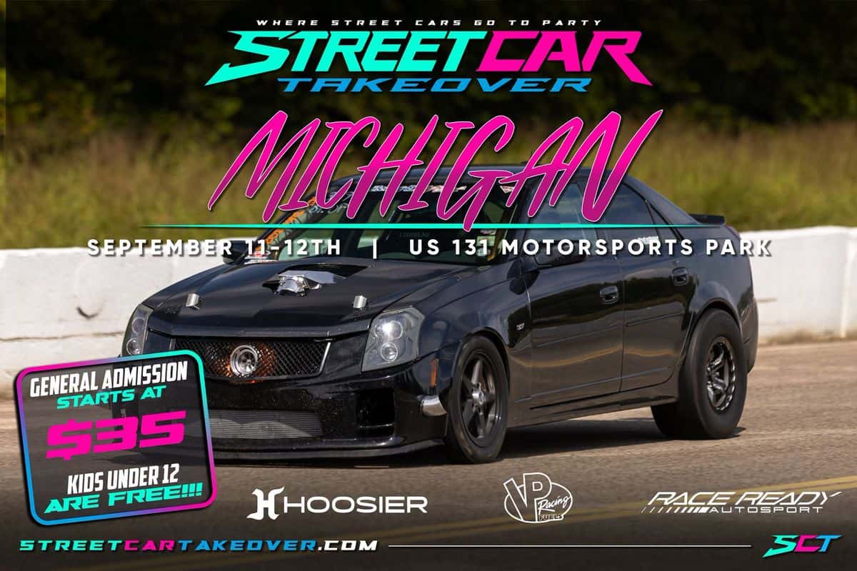 Street Car Takeover Michigan event at US 131 Motorsports Park in Martin, MI on September 11, 2026