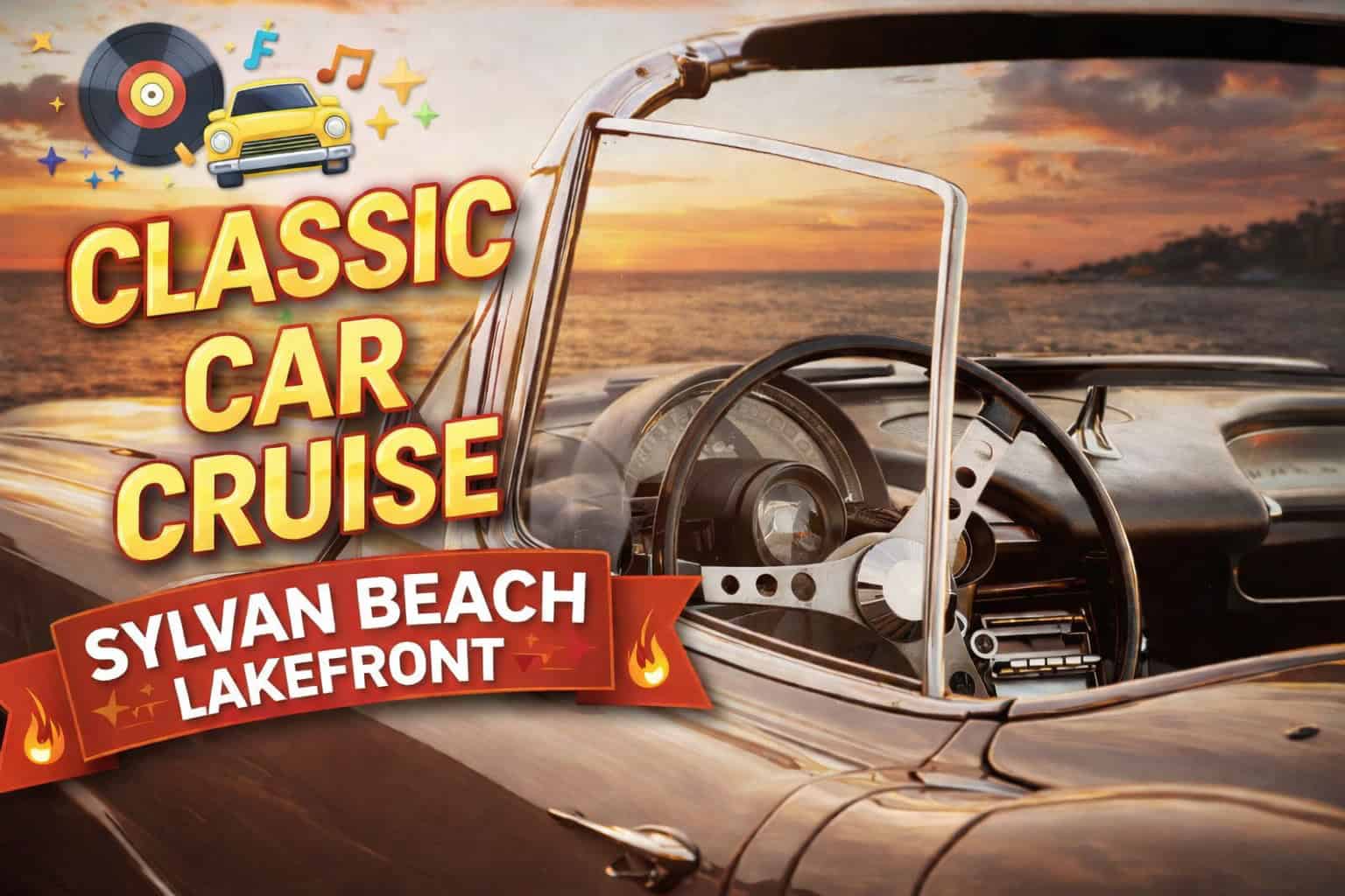 Sylvan Beach Classic Car Cruise event at Sylvan Beach Tourism in Sylvan Beach, NY on September 3, 2026