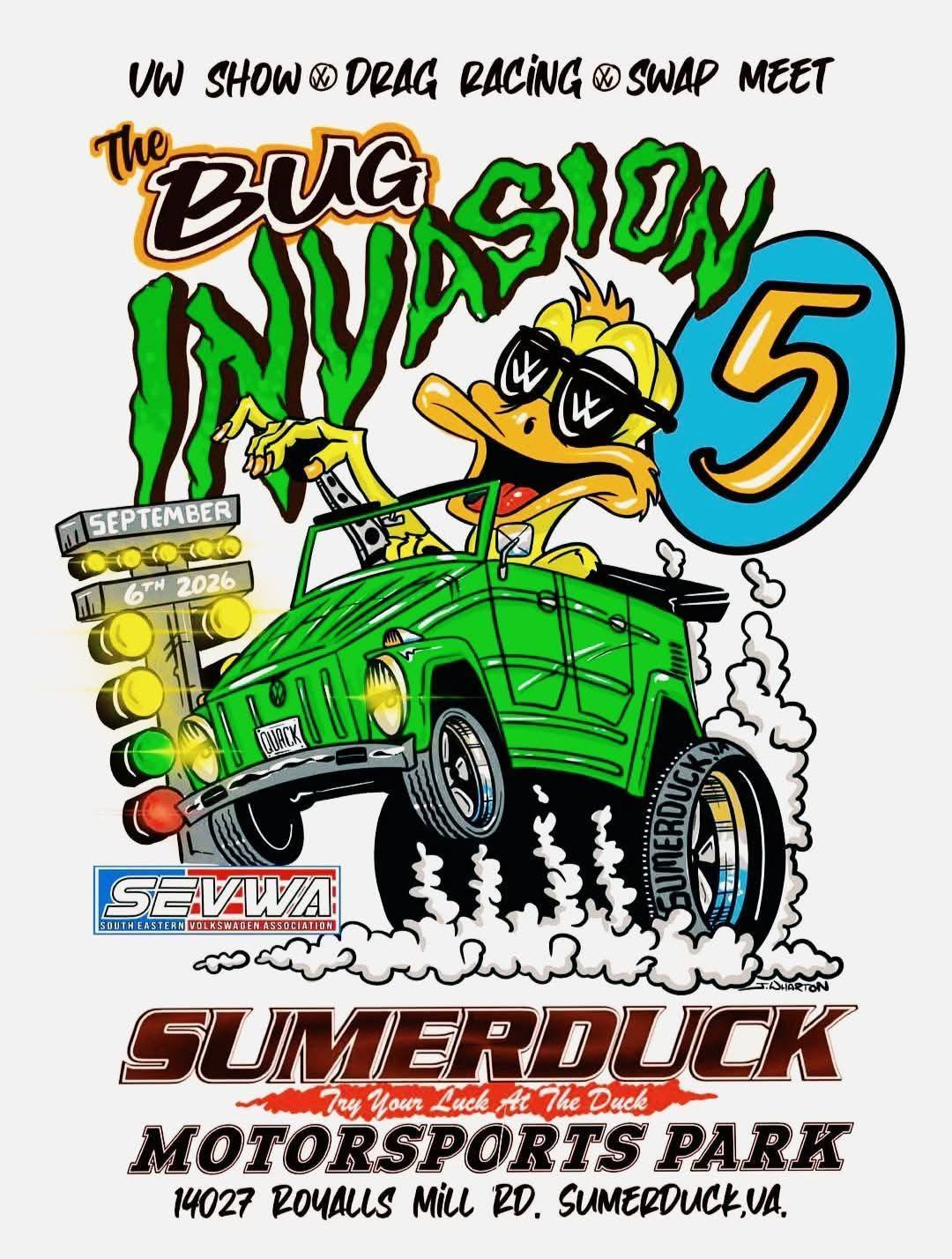 The Bug Invasion 5 event at Sumerduck Motorsports Park in Sumerduck, VA on September 6, 2026