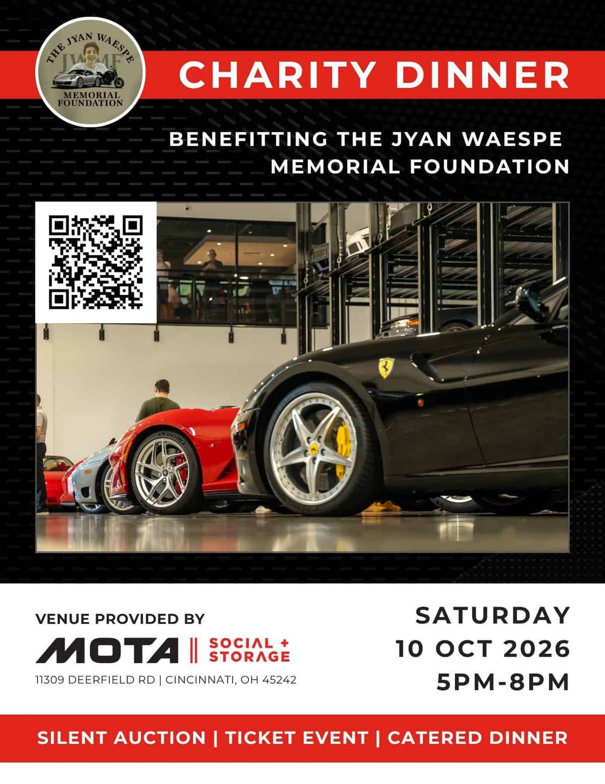 The Jyan Waespe Memorial Foundation Charity Dinner event at MOTA Social + Storage in Cincinnati, OH on October 10, 2026