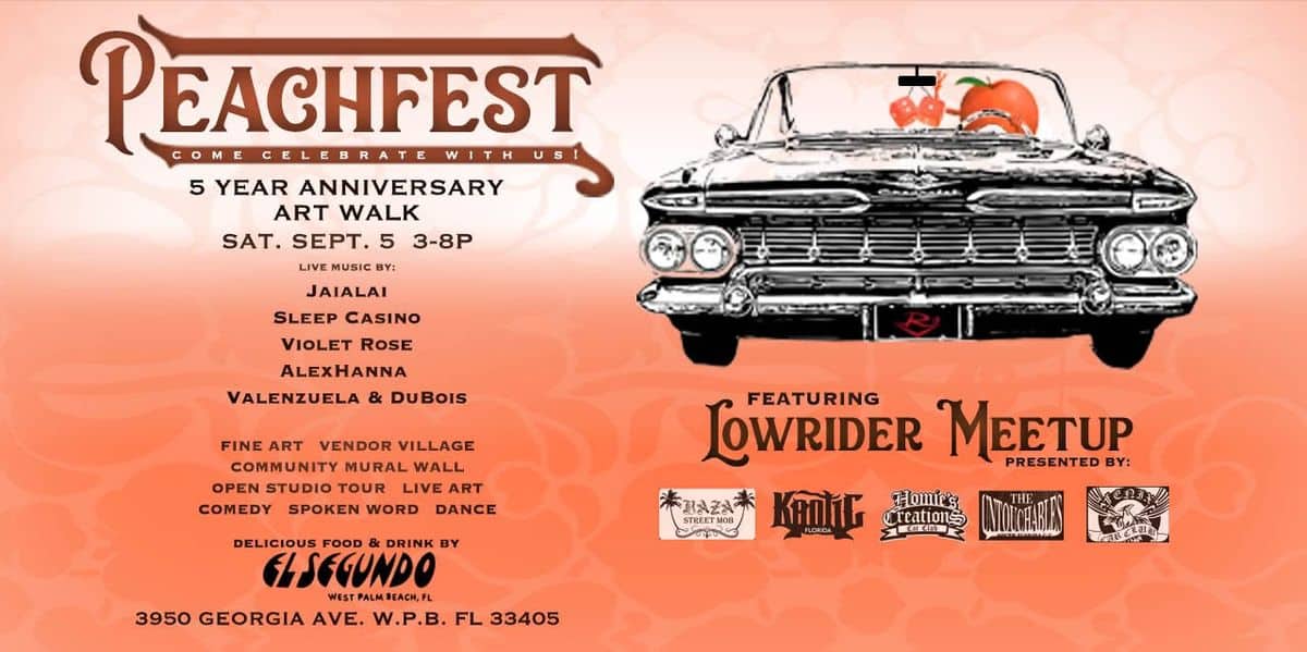 The Peach PEACHFEST 5 Year Anniversary Art Walk event at The Peach in West Palm Beach, FL on September 5, 2026
